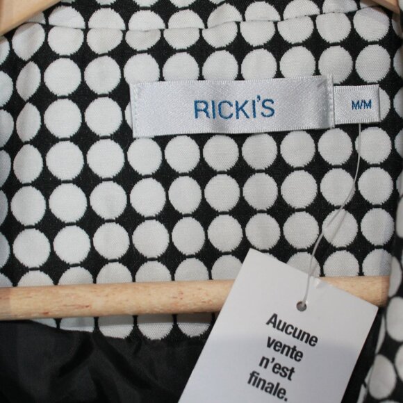 Black and white belted jacket - Picture 2 of 4